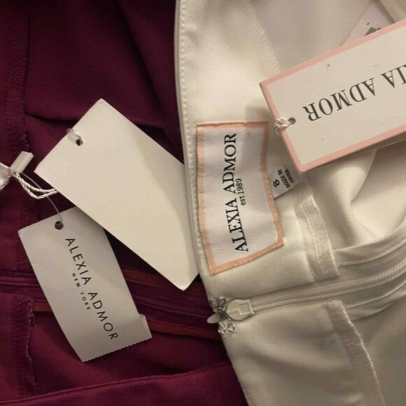 Lot of 2 Alexia Admor Ezra Skirts – NWT – Size 8 – Magenta & White - Picture 4 of 4